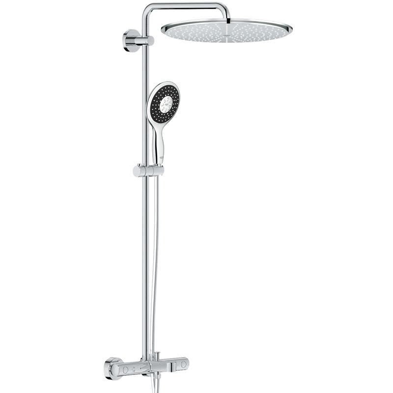 德国-高仪(GROHE)淋浴花洒 奥菲利亚一体恒温 210MM铜质顶喷+130MM保颂手持花洒 26243+28368图片