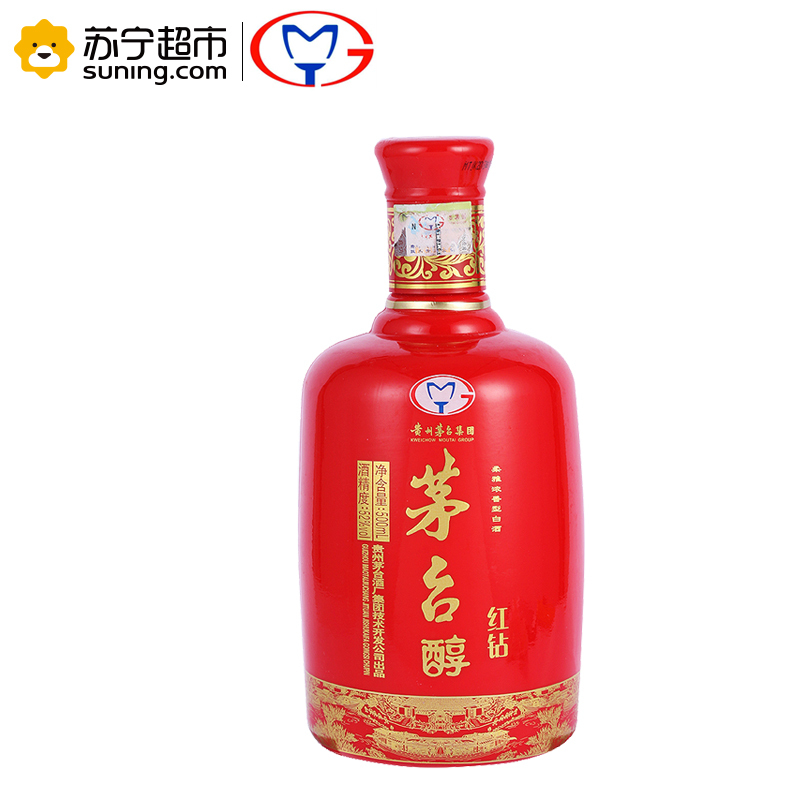 [苏宁超市]茅台醇(红钻)柔雅浓香型白酒 52%vol 500mL/瓶