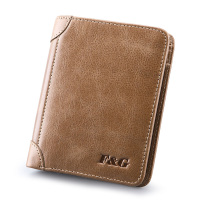 斐格男士钱包牛皮短款软皮青年皮夹男式潮流多功能头层牛皮钱夹男