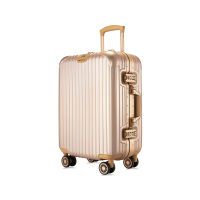ACMILANAC米兰 细条纹铝框行李箱 013 香槟金29寸