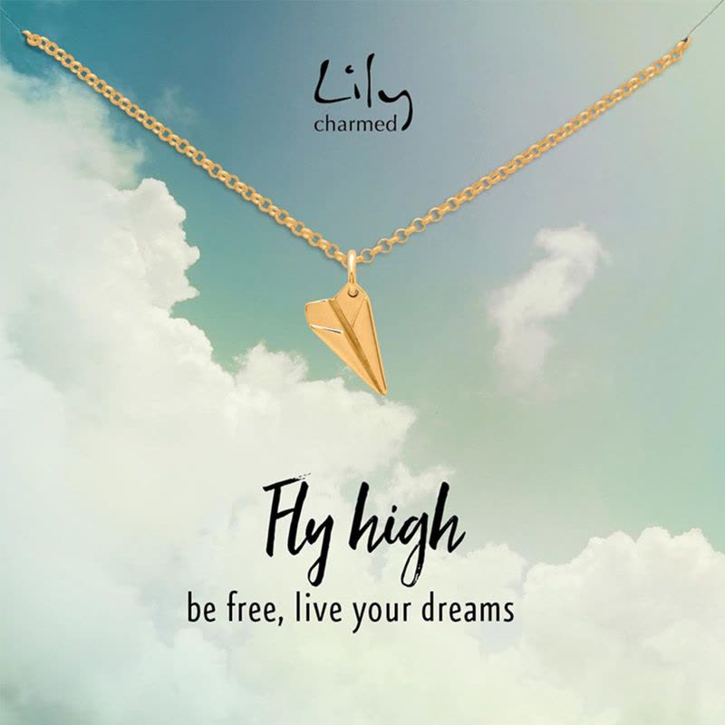 [直营]Lily Charmed 英国设计师品牌 自由生活纸飞机项链 通用女士锁骨链 送恋人 925银图片