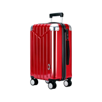 ACMILANAC米兰 V领标志竖条拉链行李箱 018 法拉利红 20寸