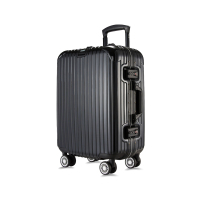 ACMILANAC米兰 细条纹铝框行李箱 013 黑色20寸