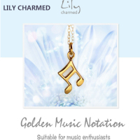 【直营】Lily Charmed 英国设计师品牌金色音阶符女士项链锁骨链 纯手工打造 送恋人 925银