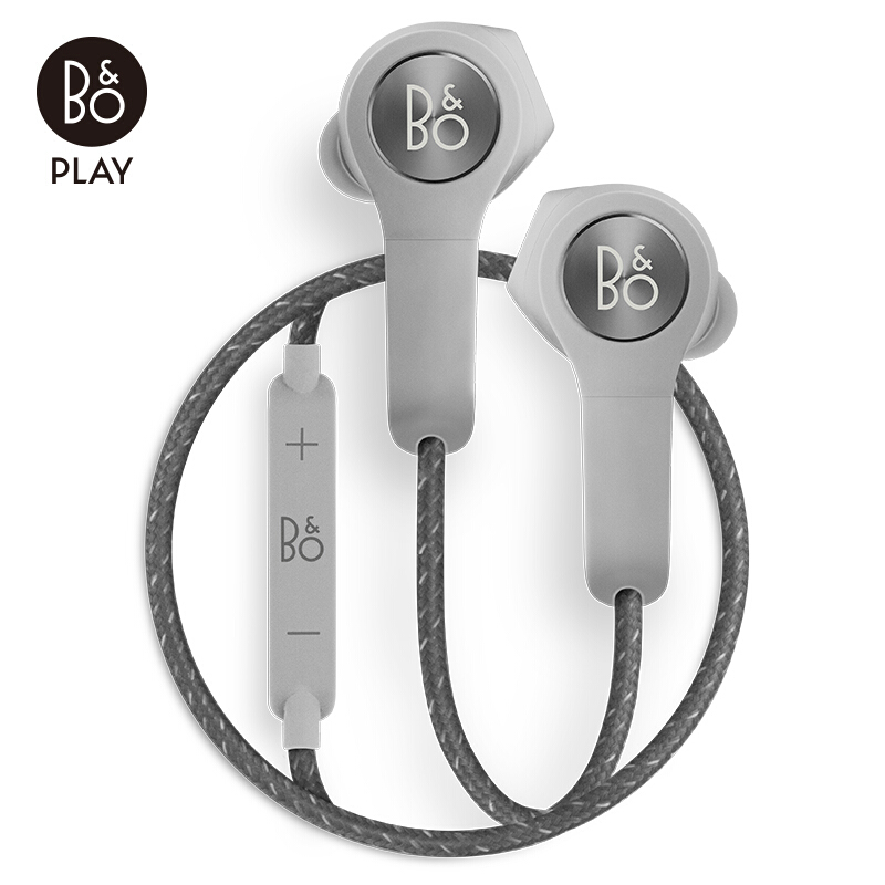 B&O PLAY(by Bang & Olufsen)BeoPlay H5 无线蓝牙音乐手机耳机 浅灰色 限量版 磁吸高清大图