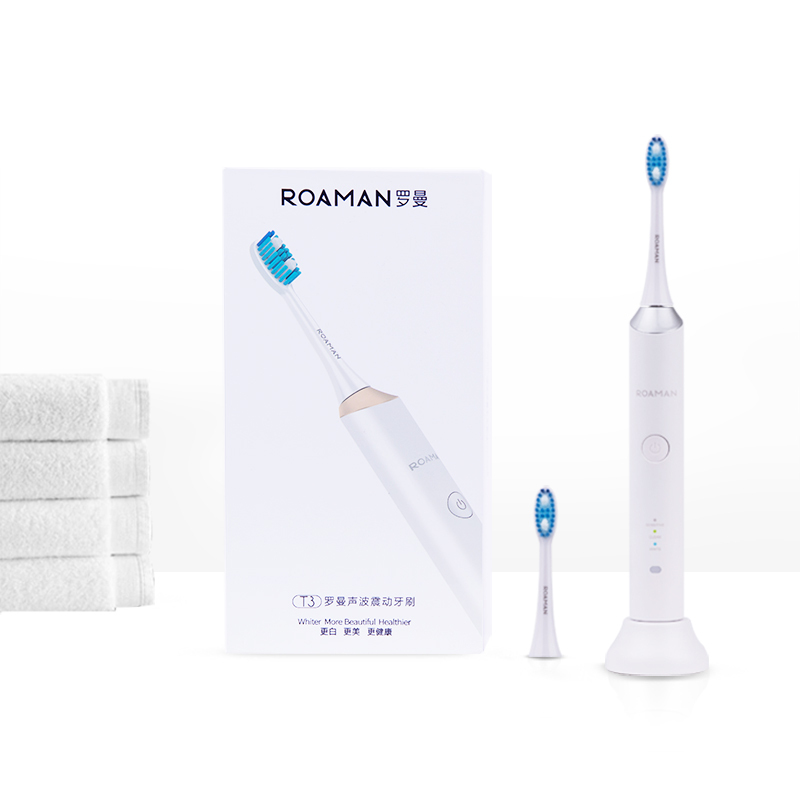 ROAMAN/罗曼T3声波电动牙刷成人充电式IPX7防水家用自动情侣智能