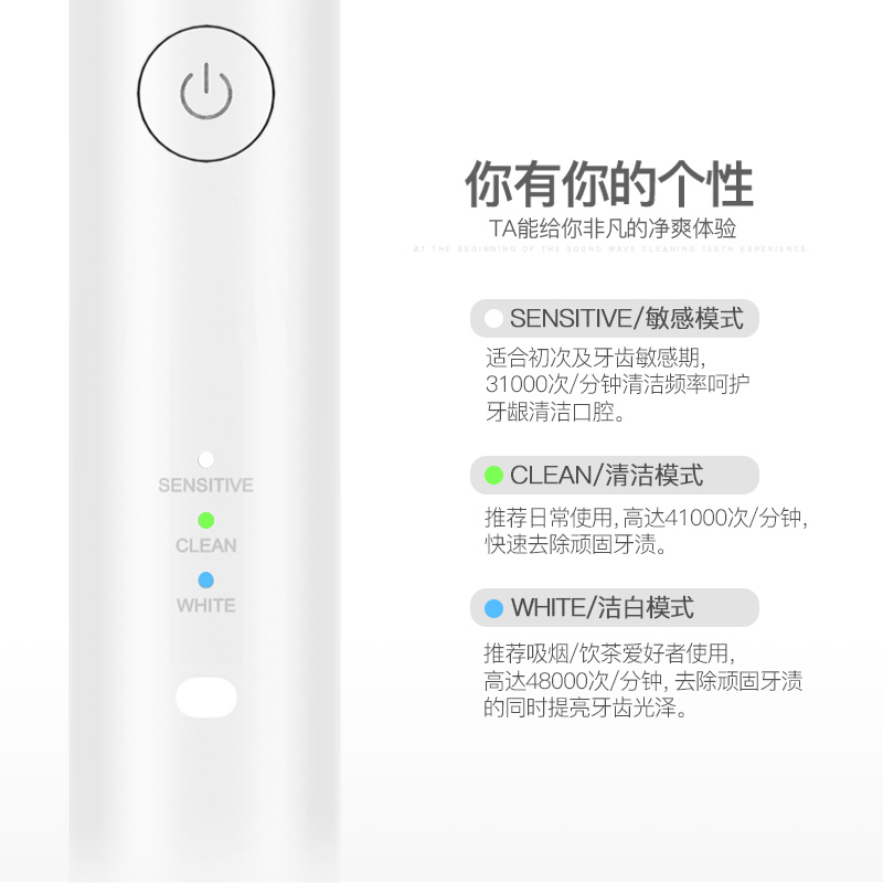 ROAMAN/罗曼T3声波电动牙刷成人充电式IPX7防水家用自动情侣智能