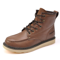 西瑞新款英伦高帮男士靴子真皮靴男短筒男靴工装靴男短靴3153