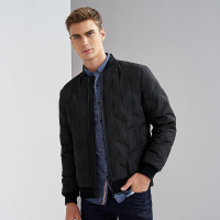 七匹狼羽绒服17冬季新品时尚纯色无帽短款保暖羽绒服_1