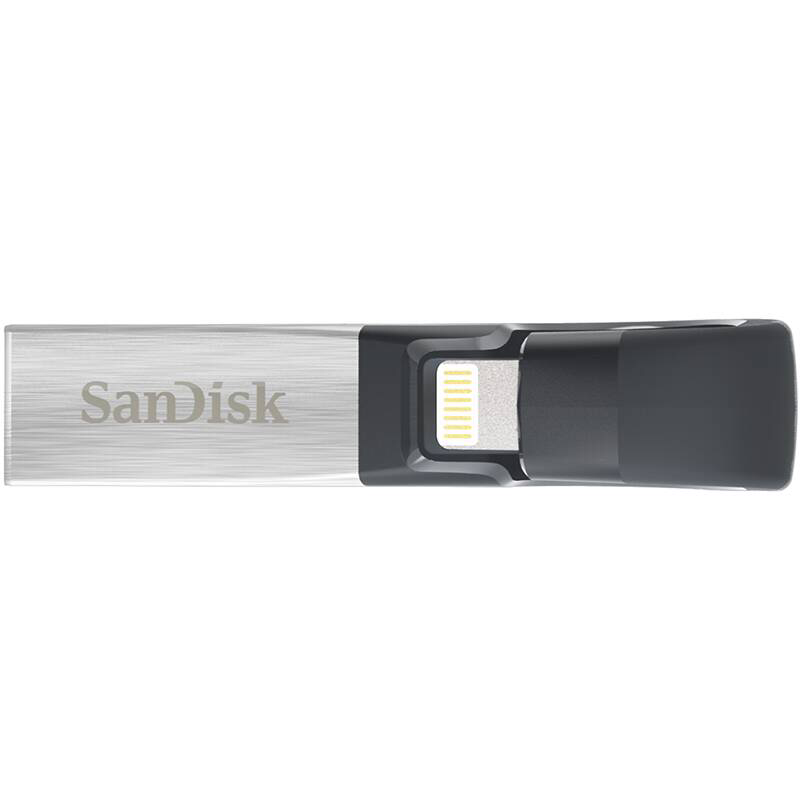 闪迪(Sandisk)128GB 欢欣i享苹果手机U盘 iPhone/iPad内存扩容 银色