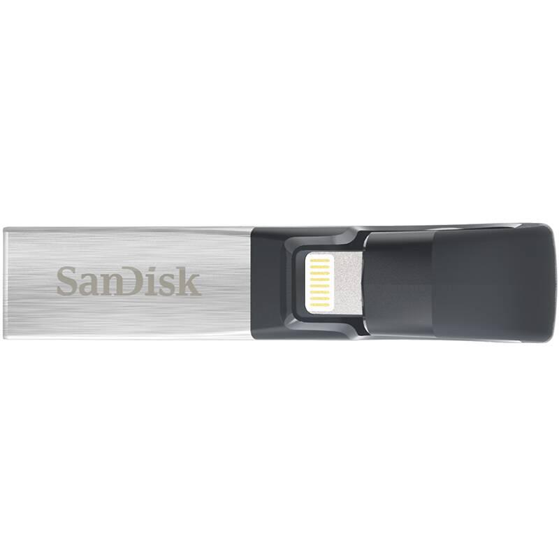 闪迪(Sandisk)128GB 欢欣i享苹果手机U盘 iPhone/iPad内存扩容 银色