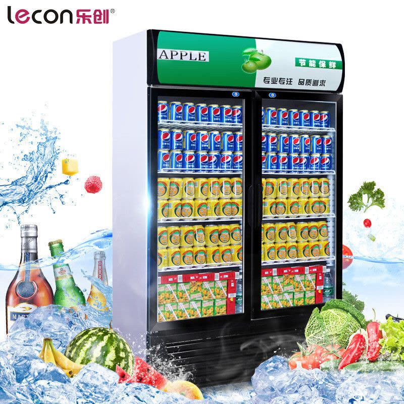 乐创(lecon)展示柜 商用冰柜 冰箱柜冰箱饮料柜冷柜双门风冷图片