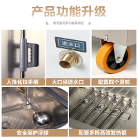 乐创(lecon)商用蒸饭柜蒸饭车蒸饭机电热10盘蒸包柜