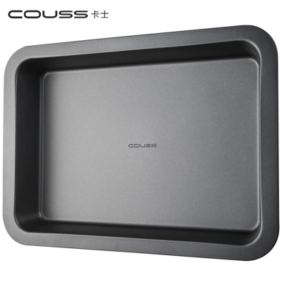 卡士(COUSS) 烘培工具 CM-711 家用烧烤不锈钢加厚不粘盘长方形浅烤肉盘冷轧板材质