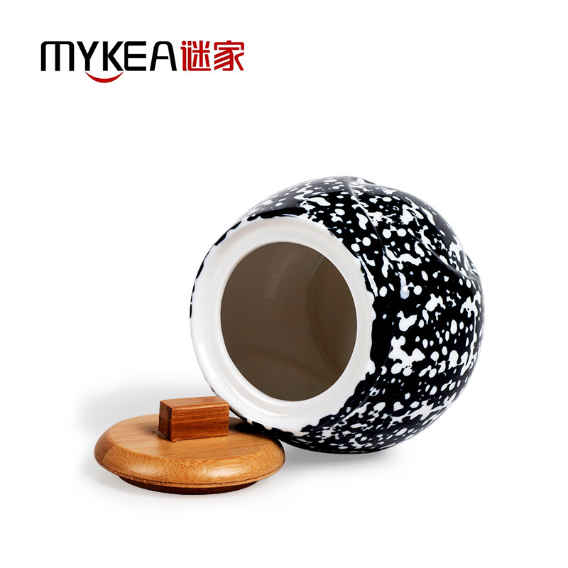 谜家厨房用品釉下彩绘陶瓷盐罐调味罐家用佐料瓶组合装调味瓶调味盒套装