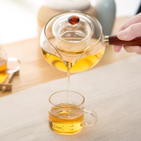 谜家 260ml玻璃茶壶泡茶壶红茶黑茶煮茶器耐高温茶水壶带过滤内胆茶具泡茶器办公室泡茶具飘逸杯