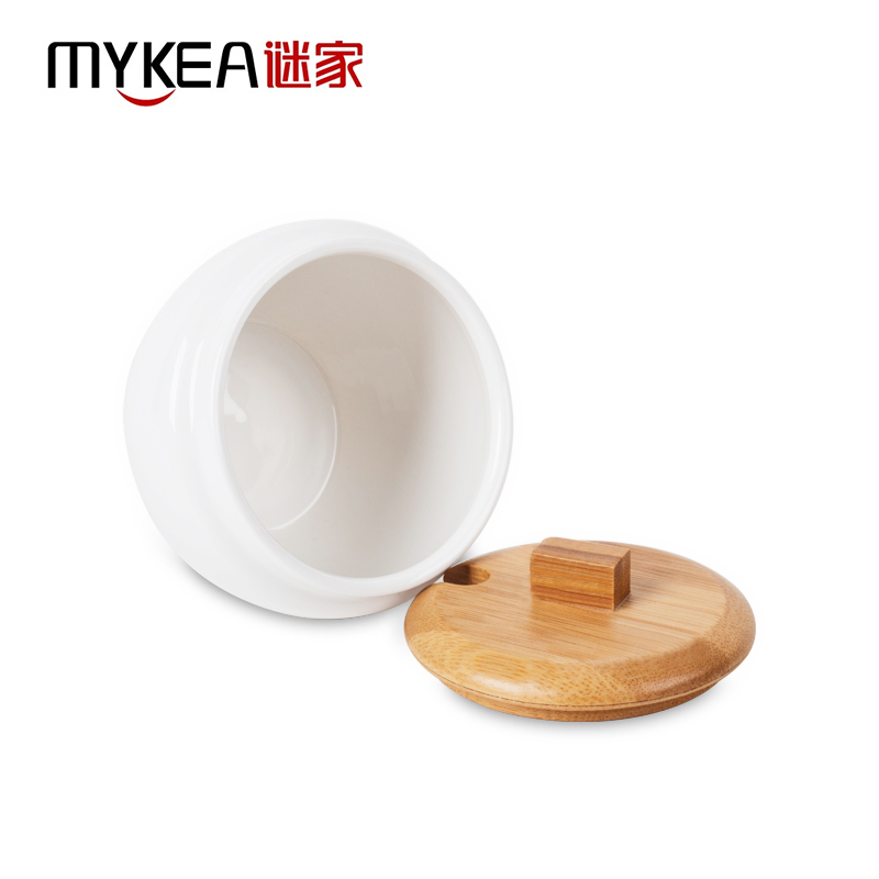 谜家精品家用陶瓷调味罐厨房调料罐套装双层六件套调味盒辣椒盐罐味精罐调料盒厨房用品套装