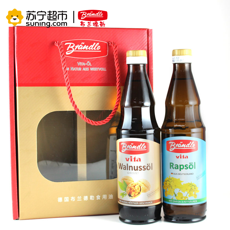 德国原装进口 布兰德勒(Brǎndle)核桃油500ml+菜籽油500ml礼盒装高清大图