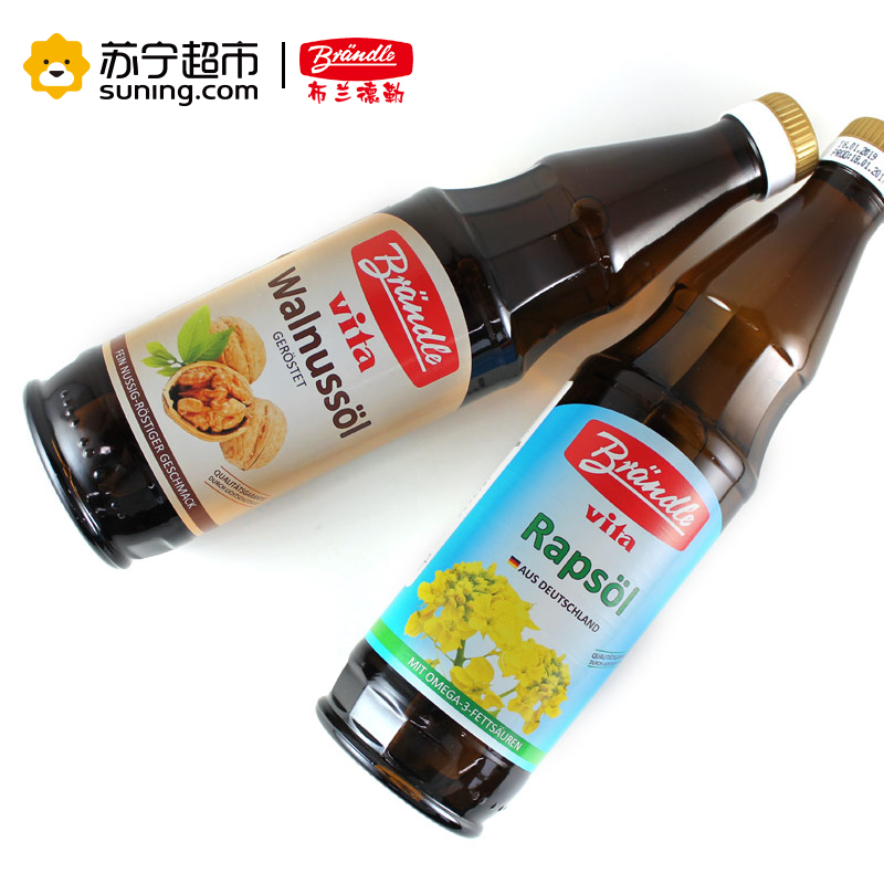 德国原装进口 布兰德勒(Brǎndle)核桃油500ml+菜籽油500ml礼盒装高清大图