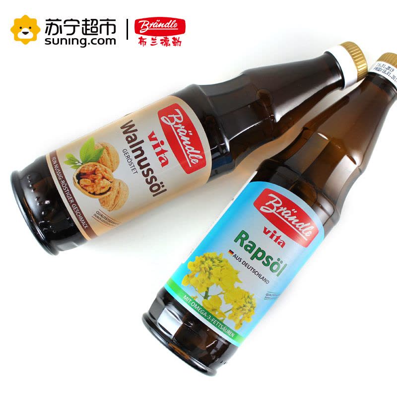 德国原装进口 布兰德勒(Brǎndle)核桃油500ml+菜籽油500ml礼盒装图片