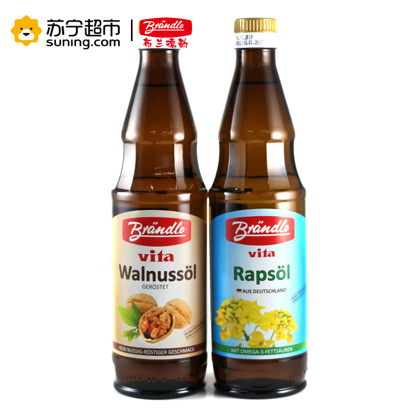 德国原装进口 布兰德勒(Brǎndle)核桃油500ml+菜籽油500ml礼盒装高清大图