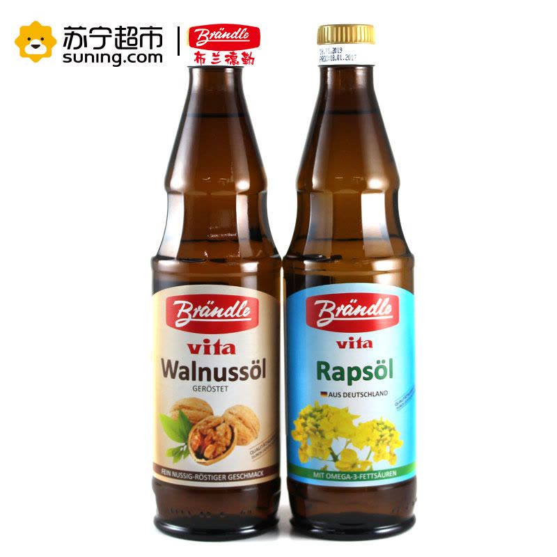 德国原装进口 布兰德勒(Brǎndle)核桃油500ml+菜籽油500ml礼盒装图片