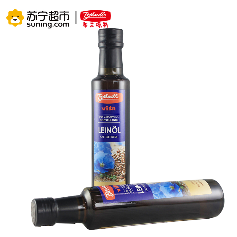 德国原装进口冷榨亚麻籽油 布兰德勒(Brǎndle)胡麻油月子油250ml 非转基因食用油