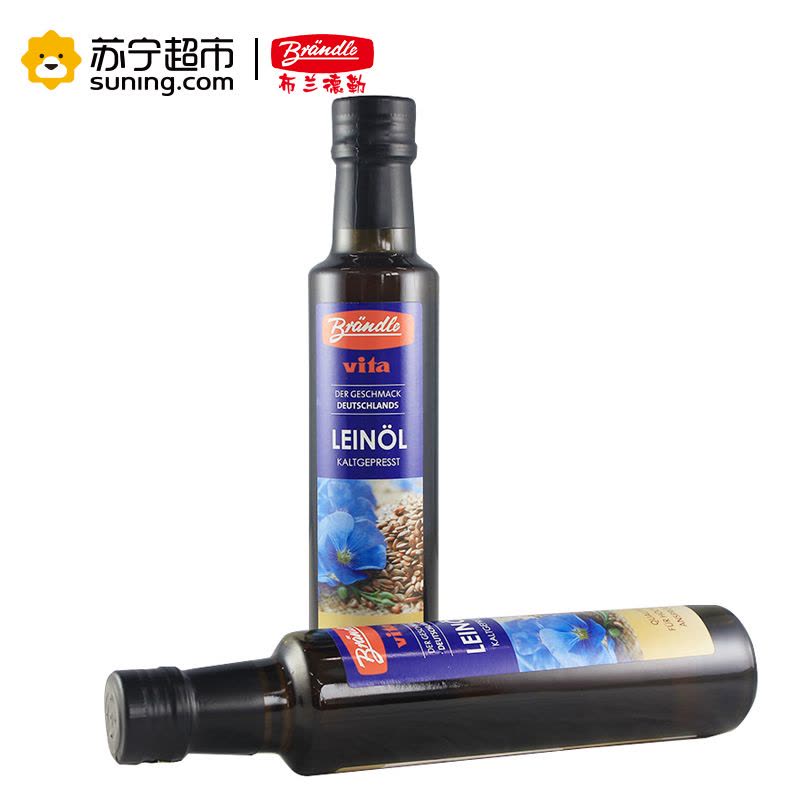 德国原装进口冷榨亚麻籽油 布兰德勒(Brǎndle)胡麻油月子油250ml 非转基因食用油图片