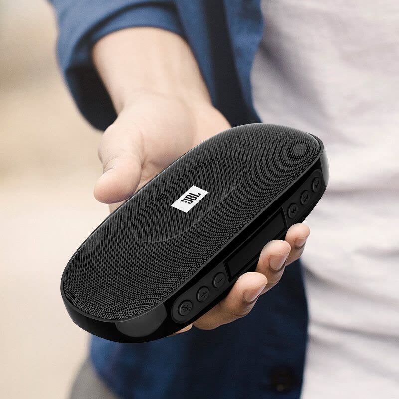 JBL SD-18 BLU 迷你便携无线蓝牙插卡音箱 兼容苹果/三星手机/电脑小音响 MP3播放器 屏幕显示/FM收音机图片