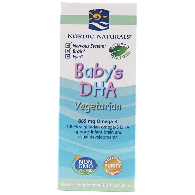 Nordic Naturals 挪威小鱼 美国进口婴儿儿童DHA海藻油 30ml/瓶图片
