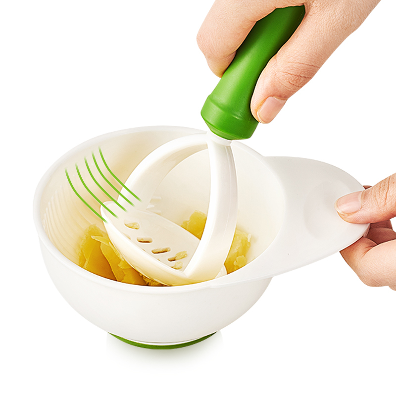 纽因贝newyerbay研磨碗宝宝辅食食品研磨器辅食工具手动婴儿辅食研磨