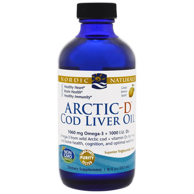 挪威小鱼(Nordic Naturals)婴幼儿宝宝DHA鳕鱼肝油营养品 237ml/瓶装 (柠檬味)1岁以上 美国进口