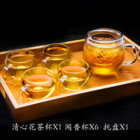 谜家 玻璃茶杯泡茶杯花茶杯红茶黑茶飘逸杯耐高温茶水杯带过滤内胆茶具 300ml茶杯单只