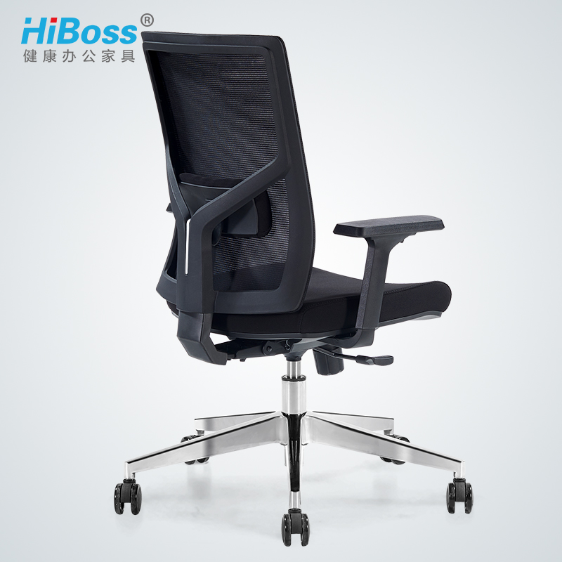 HiBoss 人体工程学电脑椅子职员椅转椅家用网布透气办公椅高清大图