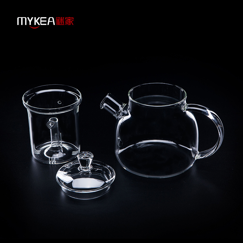 谜家 850ml玻璃茶壶泡茶壶花茶壶红茶黑茶煮茶器耐高温茶水壶带过滤内胆茶具泡茶器飘逸杯