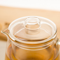 谜家 550ml玻璃茶壶泡茶壶花茶壶红茶黑茶煮茶器耐高温茶水壶带过滤内胆茶具泡茶器飘逸杯 琉彩侧把壶单只