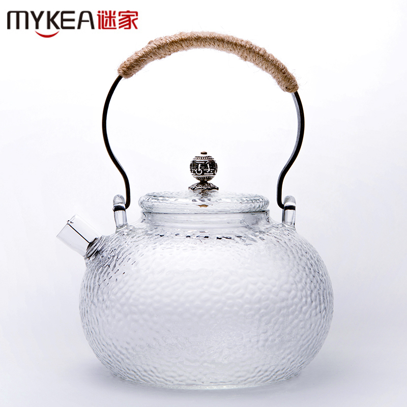 谜家 600ml玻璃茶壶泡茶壶花茶壶红茶黑茶煮茶器耐高温茶水壶泡茶器茶具飘逸杯套装 贵人沸水壶单只