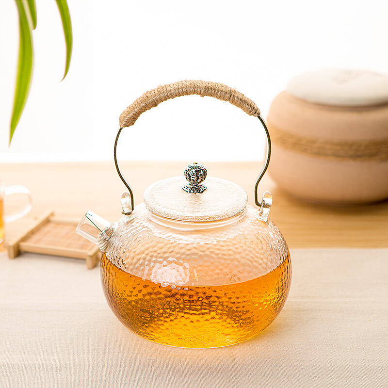谜家 600ml玻璃茶壶泡茶壶花茶壶红茶黑茶煮茶器耐高温茶水壶泡茶器茶具飘逸杯套装 贵人沸水壶单只