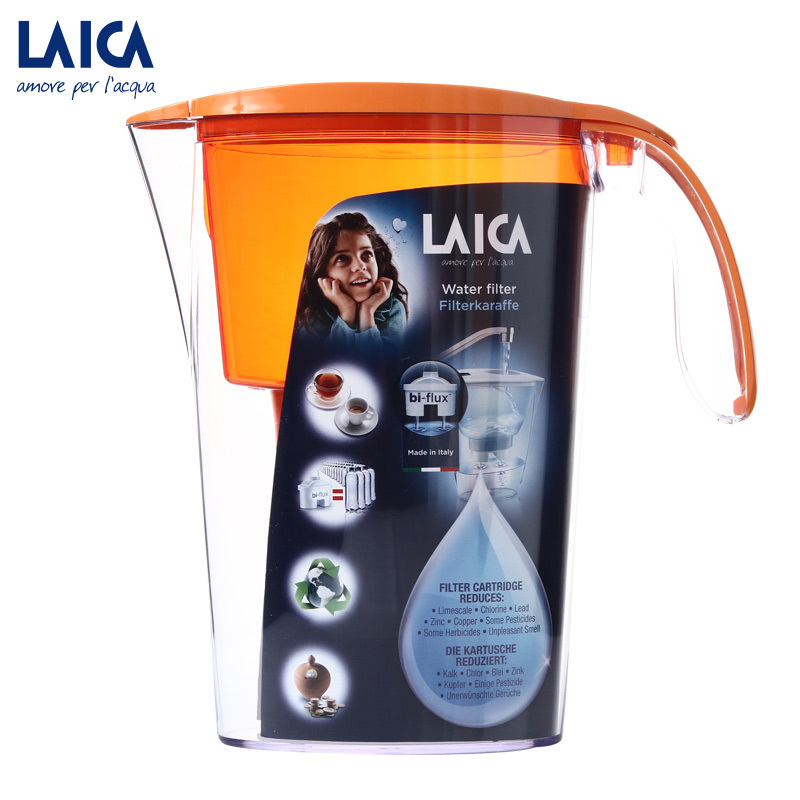莱卡LAICA意大利进口滤水壶J433H家用便携式滤水壶台式净饮机一壶一芯