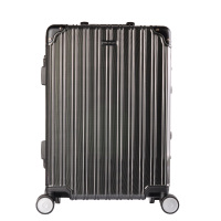 Volkswagen大众 方正复古铝框行李箱 0908 金银细方格20寸