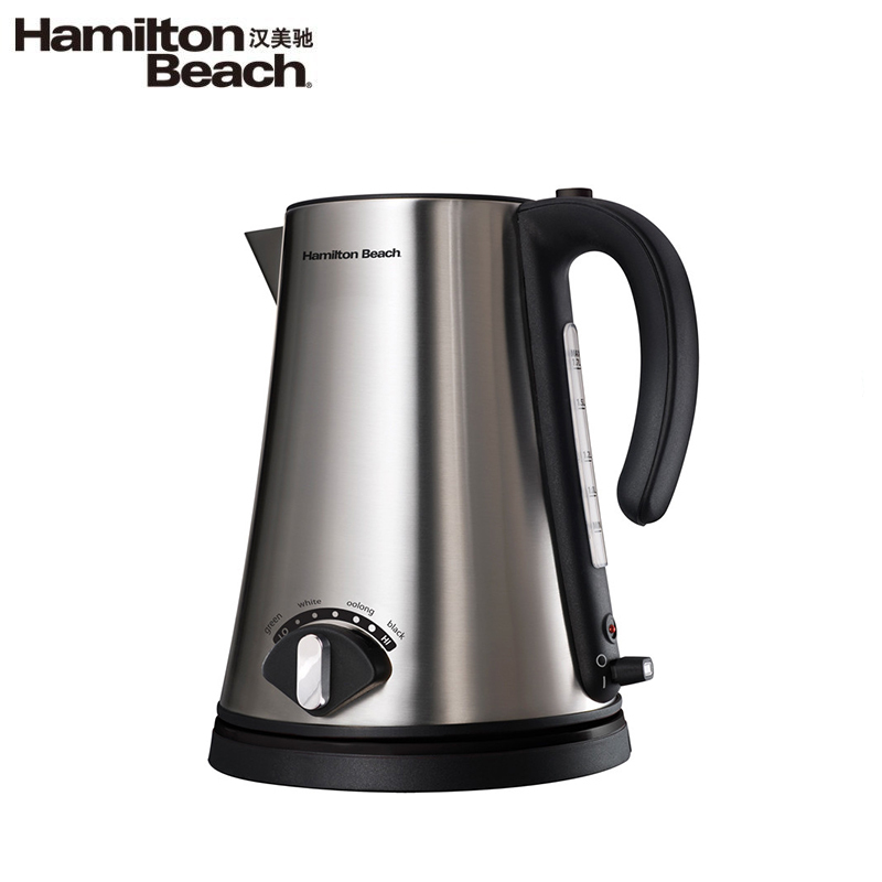美国·汉美驰(Hamilton Beach)40992-CN 烹茶电水壶1.7升/干烧保护不锈钢外壳 水量刻度
