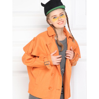 木果果木2016秋冬新品原创韩版宽松简约百搭中长款韩范毛呢外套