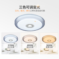 FSL佛山照明 LED吸顶灯简约现代卧室书房20平方纤薄简约时尚三段调色25W亚克力圆形灯具