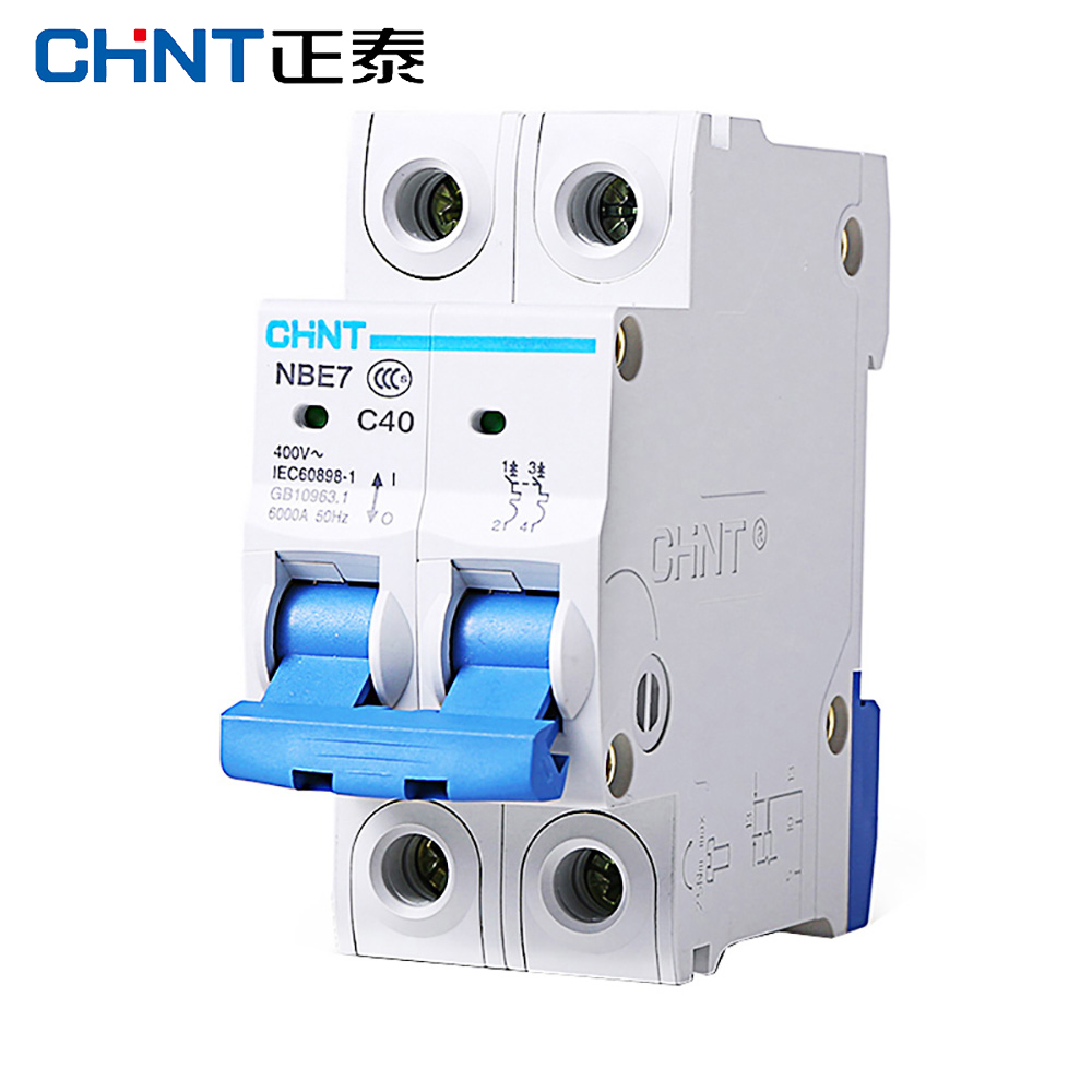 正泰chnt空气开关家用漏电保护器2p40a双极断路器空开nbe7le参数