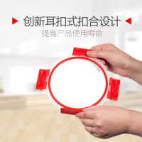 爱仕达（ASD）圆形久扣保鲜盒便当储物盒RXB95W1WG-YB高硼硅玻璃饭盒950ml密封罐 蓝色