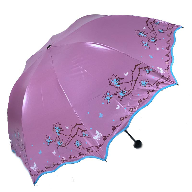 天堂伞 三折彩胶防晒 雨伞 33190E (把)