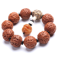 印象眸金刚菩提手串男女款七瓣金刚风化菩提根貔貅手串