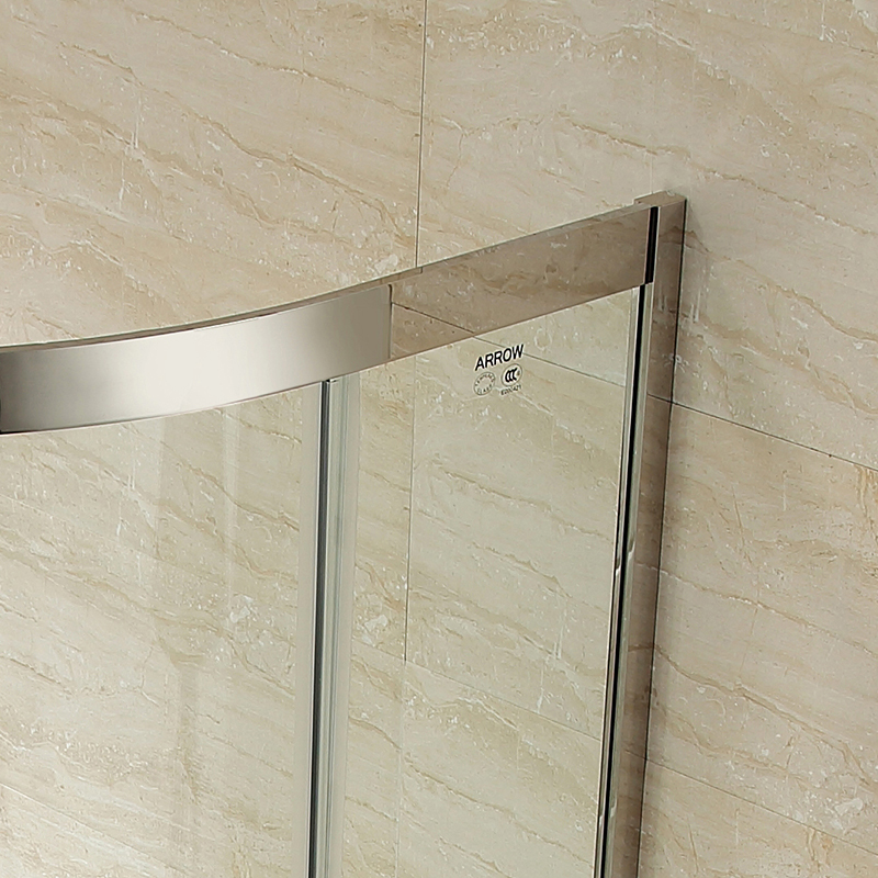 箭牌(arrow)整体淋浴房304不锈钢弧扇形钢化玻璃浴室定制简易淋浴房