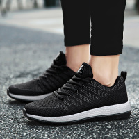 奇安达冬季情侣新款韩版潮流运动鞋男女款透气飞织跑步鞋 QAD1173068