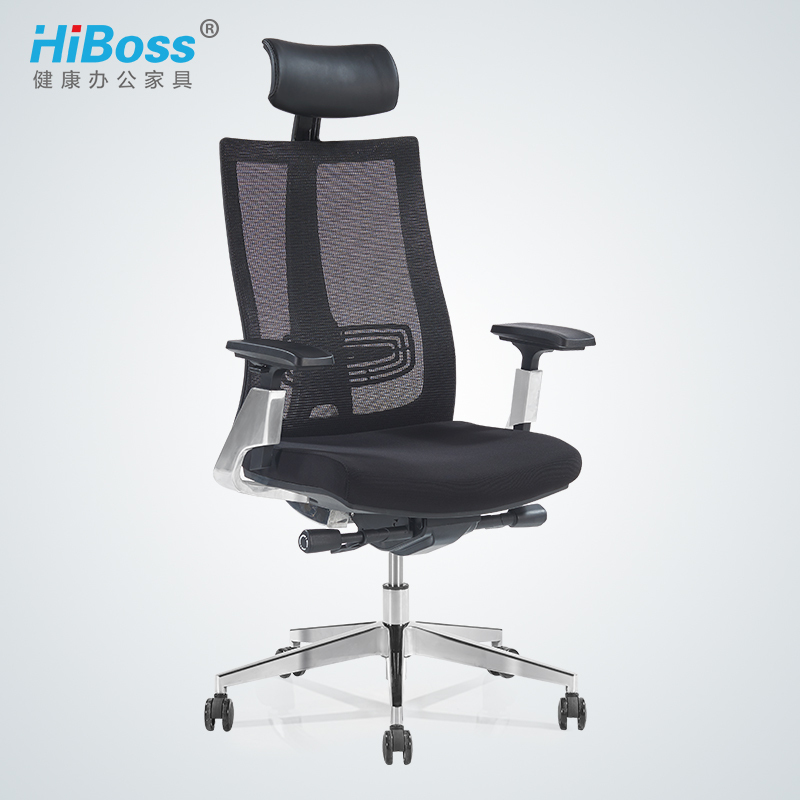 HiBoss 网布办公椅老板椅工程学椅子电脑椅家用老板转椅